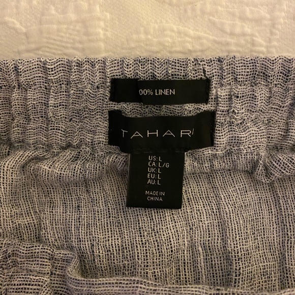 Tahari linen skirt with decorative buttons on the sides. New and never worn. - Picture 2 of 2